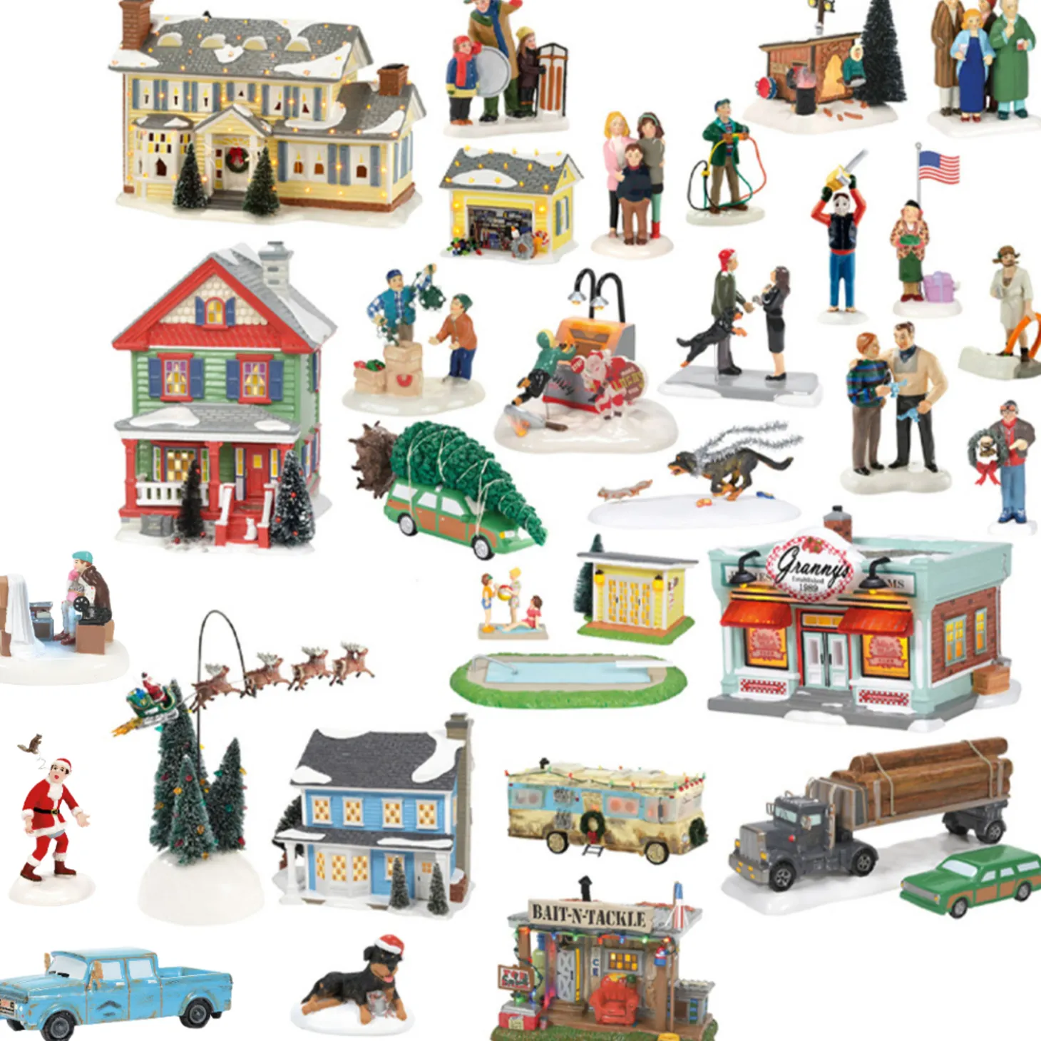Department 56 Christmas Vacation Village 29 PC 2024 Mega Set With EXCLUSIVE Snots On The Run Figure