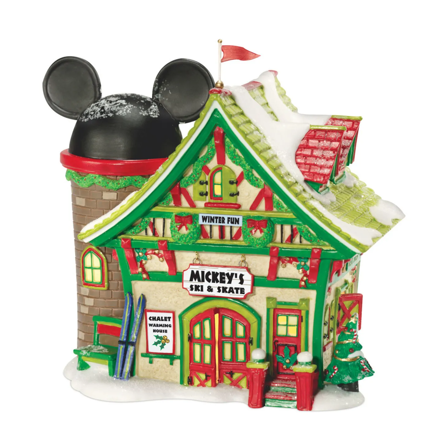 Department 56 Disney Christmas Village Mickey's Ski And Skate Building 811263