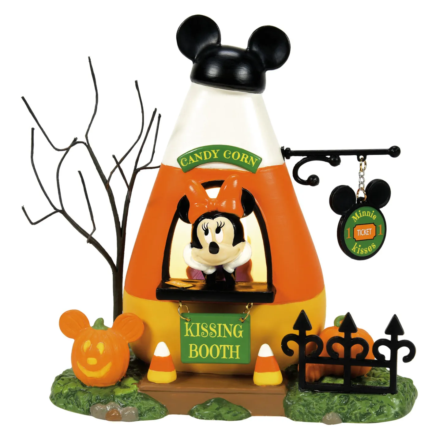 Department 56 Disney Mickey's Pumpkintown Village Minnie's Kissing Booth 6013680