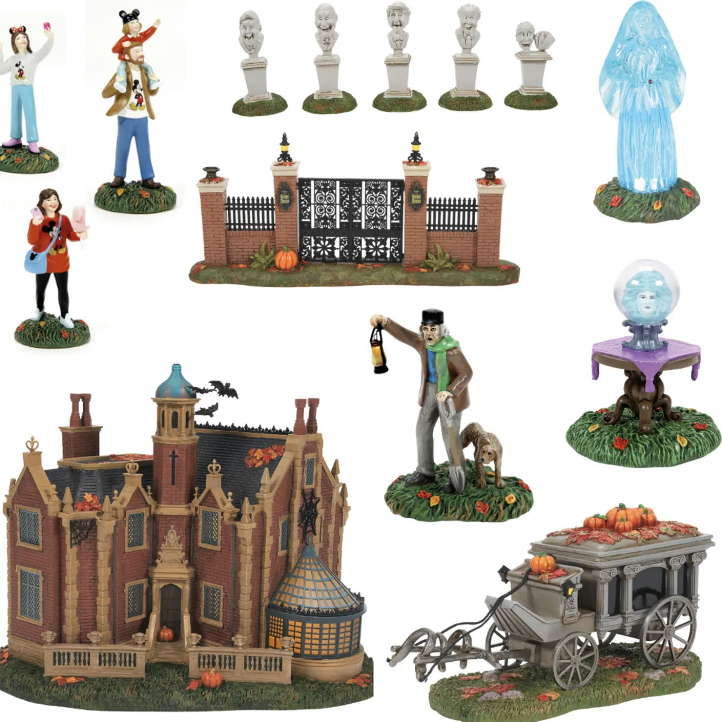 Department 56 Disney Village First Edition Disney World Haunted Mansion 8 Pc Set 6013606FE