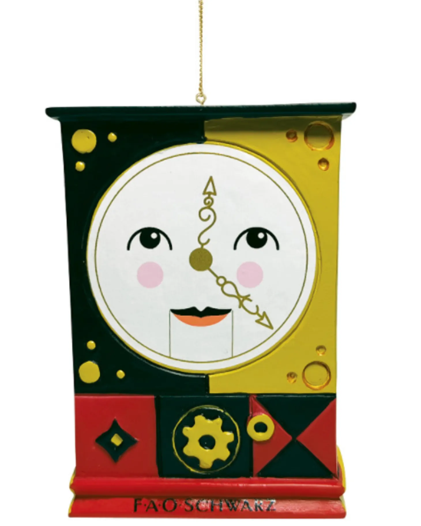 Department 56 FAO Schwarz Clock Christmas Ornament 6009095