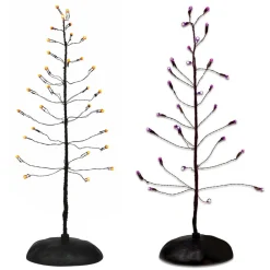 Department 56 Orange Or Purple Twinkle Bright Lighted Halloween Tree Village Accessory