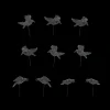 Department 56 Set Of 10 Halloween Village Crows Accessory 6010451
