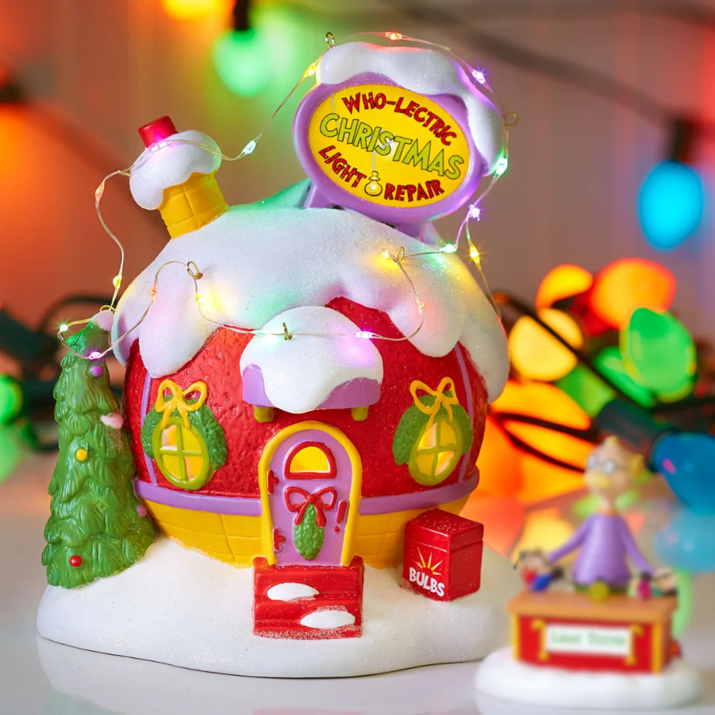 Department 56 The Grinch Village Who-Lectric Xmas Light Repair Building 6013020