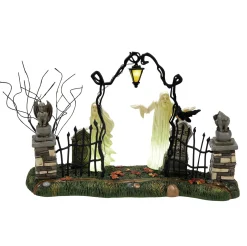 Department Halloween Village Lighted Spiritual Guidance Cemetery Gate 6013640