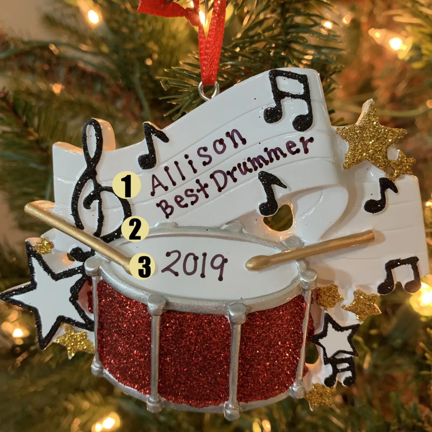 Drum Personalized Christmas Ornament OR1538