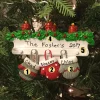 Family Personalized Christmas Ornament With 3 Mittens