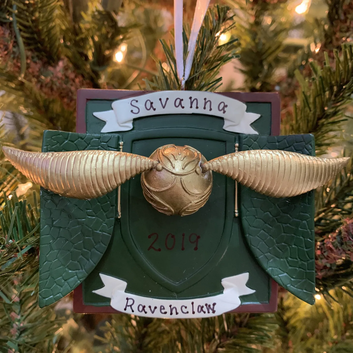 Hallmark 3" Harry Potter Golden Snitch Personalized Christmas Ornament 3HCM1000