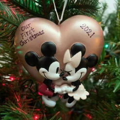 Hallmark 3.6" Mickey And Minnie Love Personalized Christmas Ornament 2HCM9578