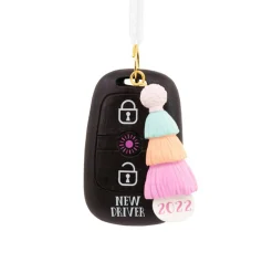 Hallmark 2.5" New Driver Feminine Dated 2022 Christmas Ornament 1HGO2702