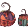 Katherine's Collection 12.5" Broomstick Acres Pumpkins Set Of 2 Halloween Decoration 28-428181