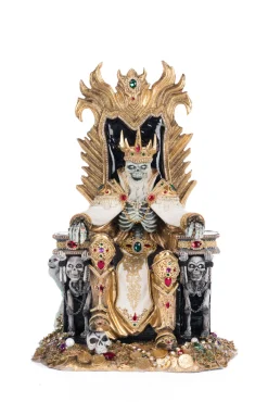 Katherine's Collection 17" Captain Skully Swashbuckler Pirate King In Chair Halloween Decoration 28-428220