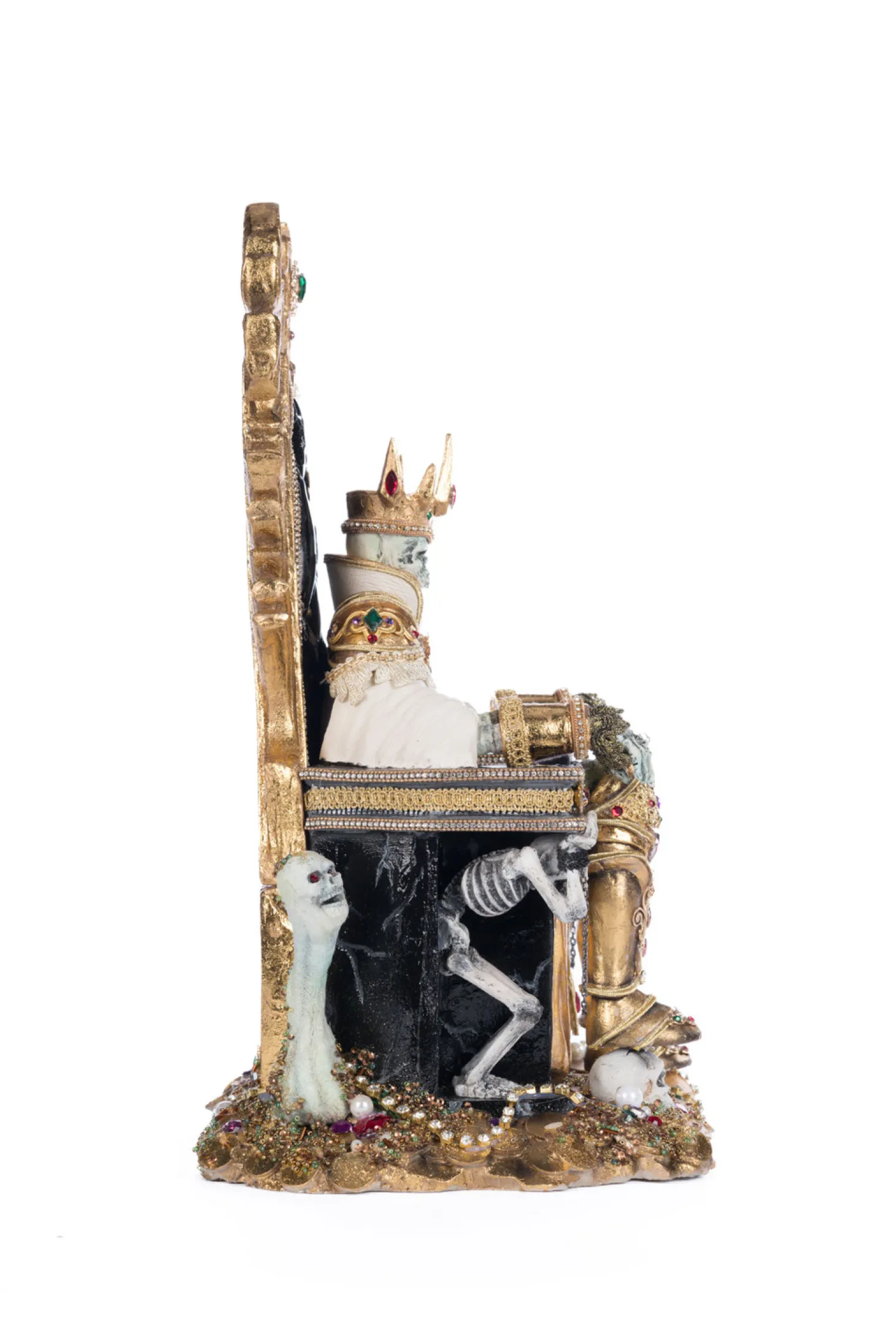 Katherine's Collection 17" Captain Skully Swashbuckler Pirate King In Chair Halloween Decoration 28-428220