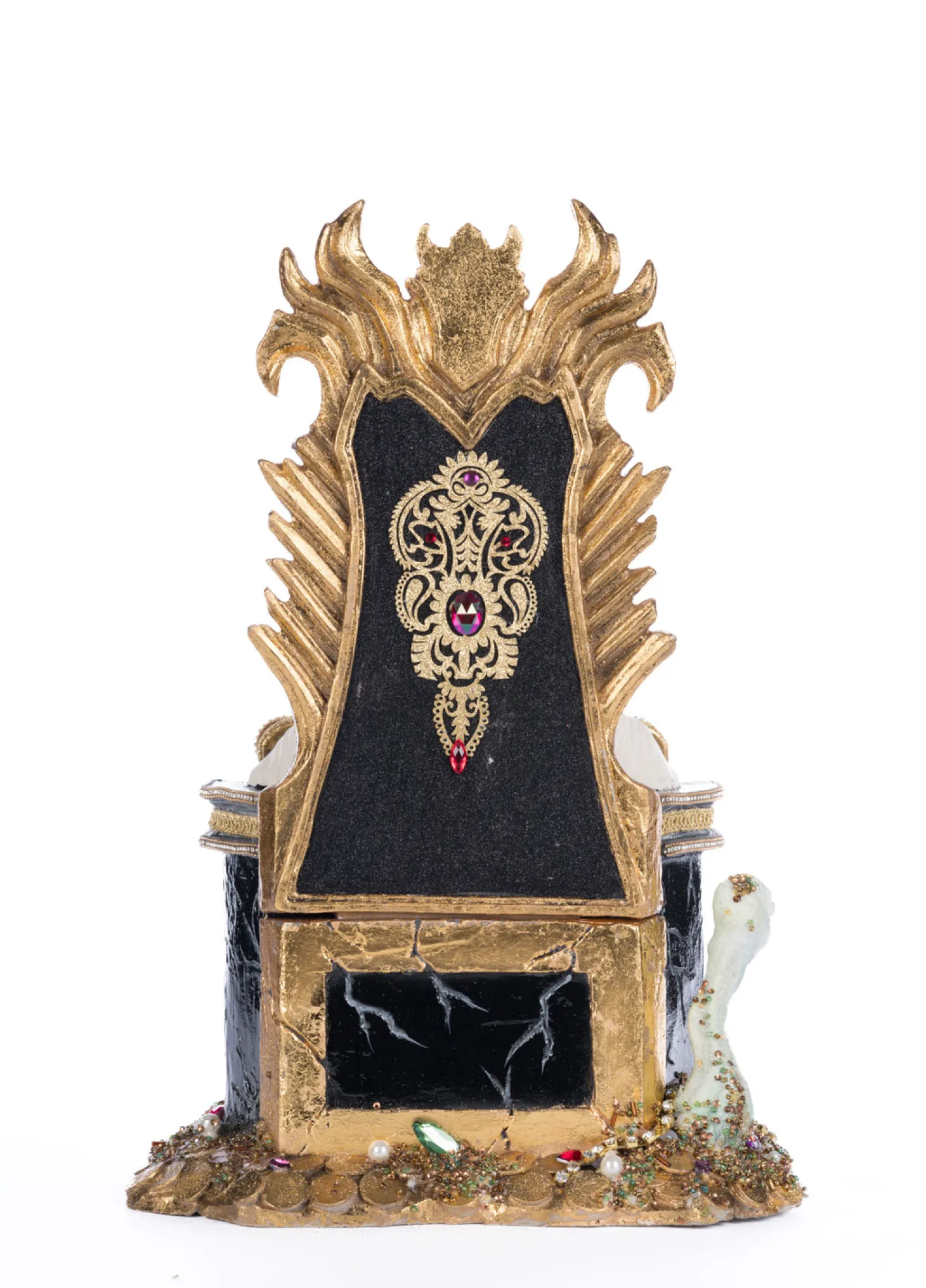 Katherine's Collection 17" Captain Skully Swashbuckler Pirate King In Chair Halloween Decoration 28-428220
