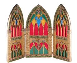 Katherine's Collection 32" Christmas Castle Triptych Background 28-428242