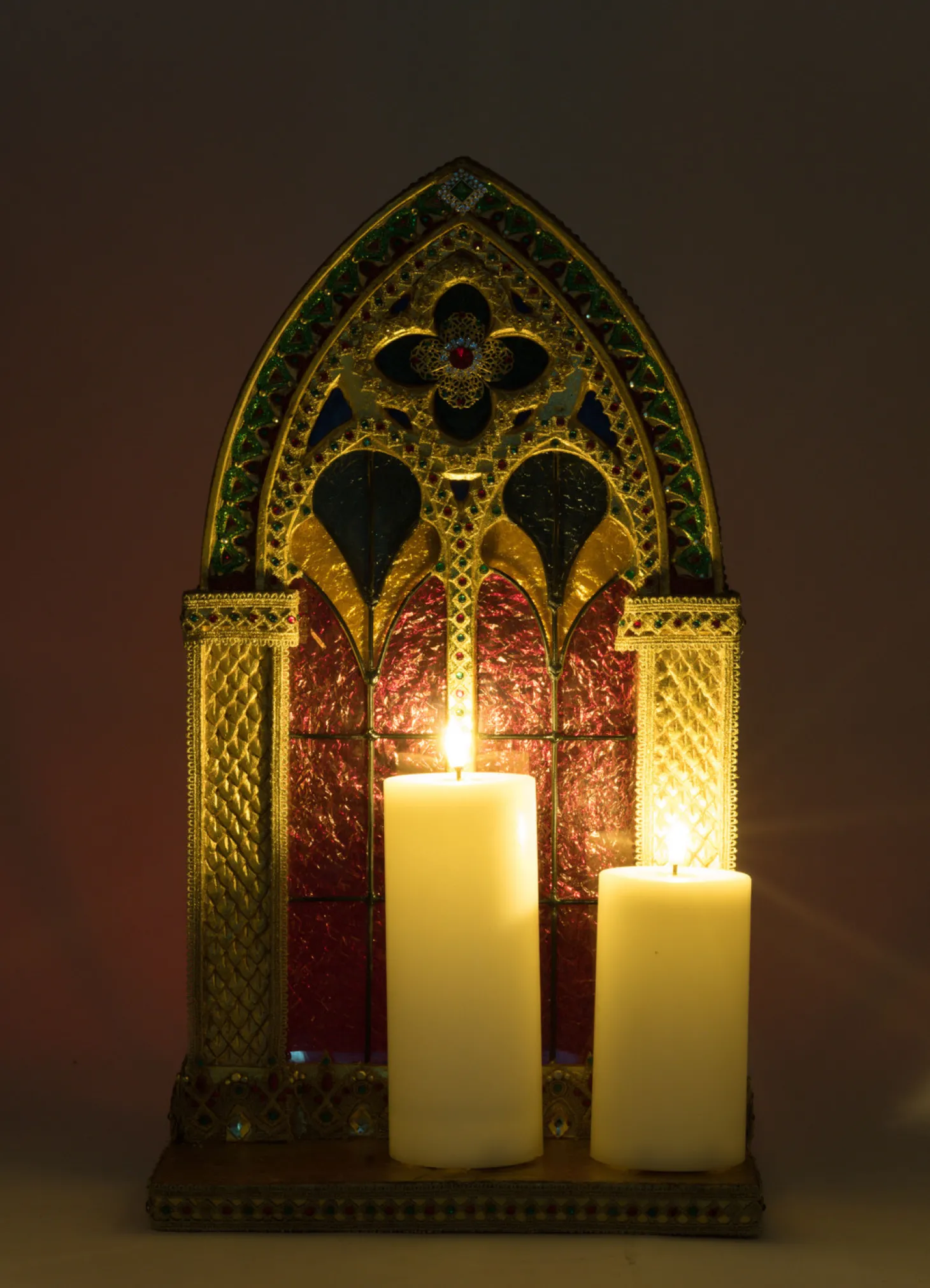 Katherine's Collection 22" Christmas Castle Pillar Candle Holder 28-428250