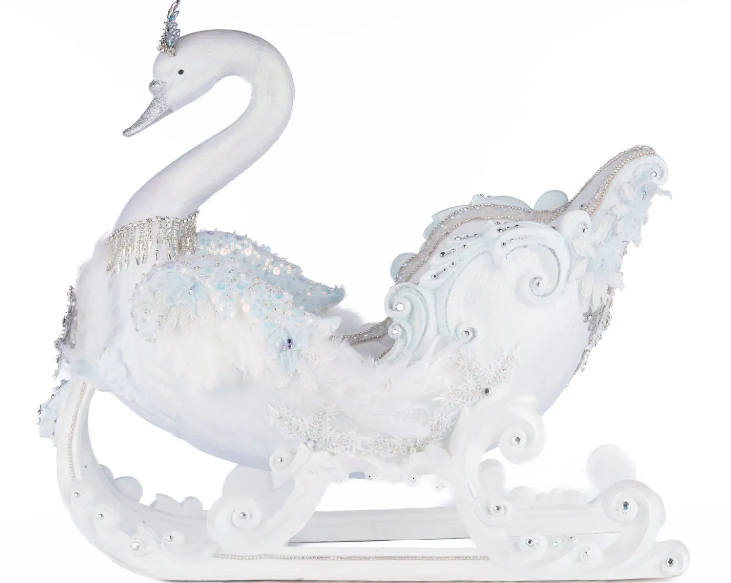 Katherine's Collection 21" Dazzling Swan Sleigh Christmas Decoration 28-428310