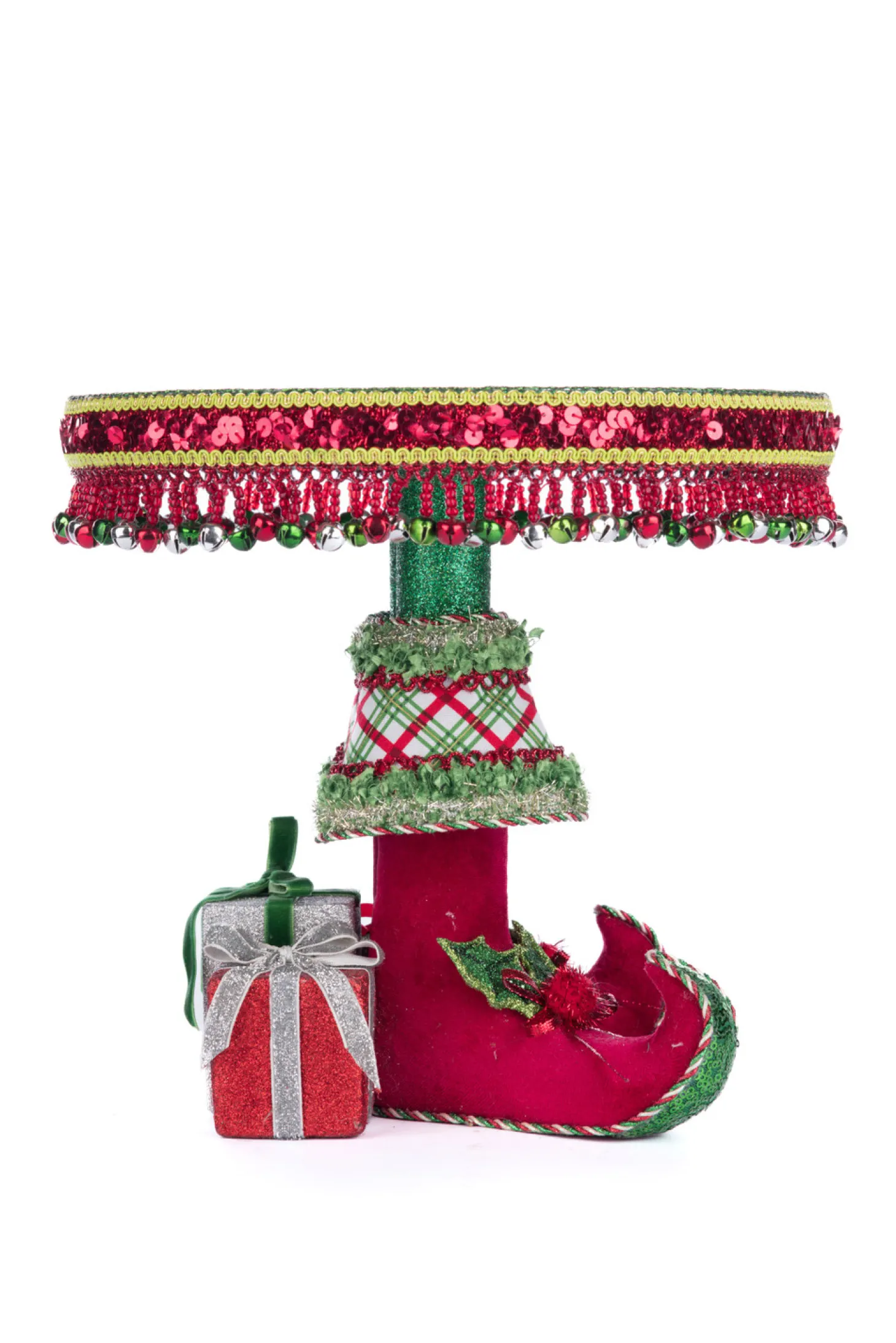 Katherine's Collection 10.75" Elf Boots Cake Plate Christmas Decoration 28-428347