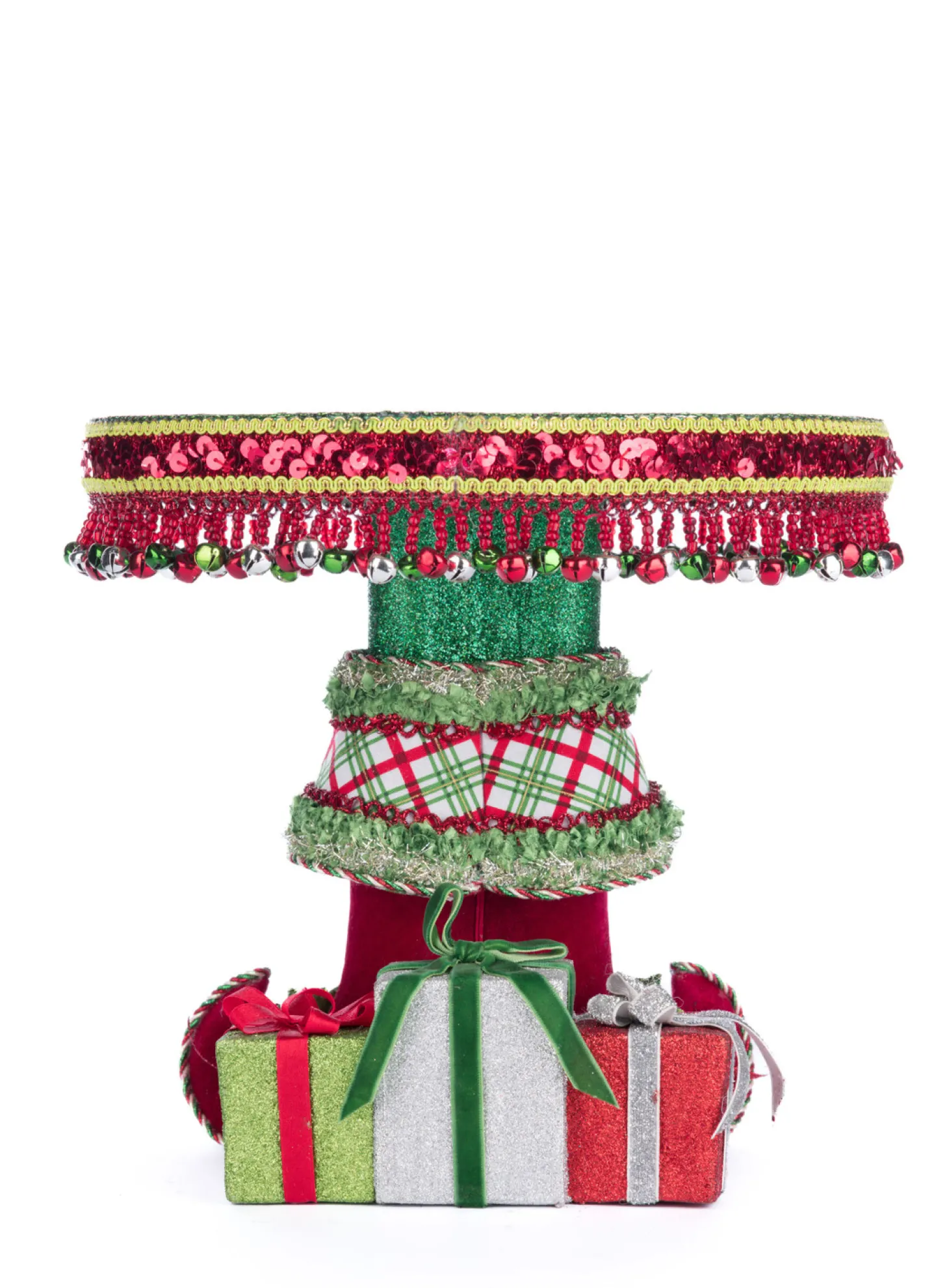 Katherine's Collection 10.75" Elf Boots Cake Plate Christmas Decoration 28-428347