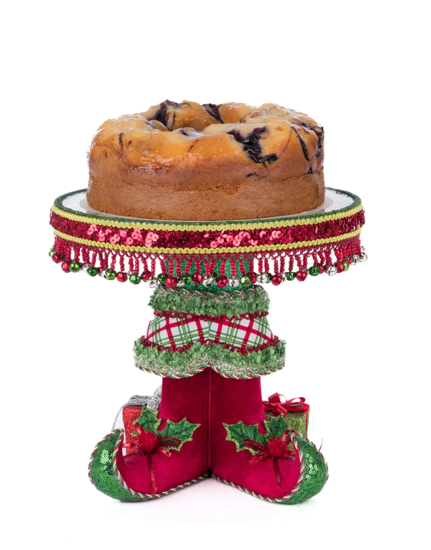 Katherine's Collection 10.75" Elf Boots Cake Plate Christmas Decoration 28-428347