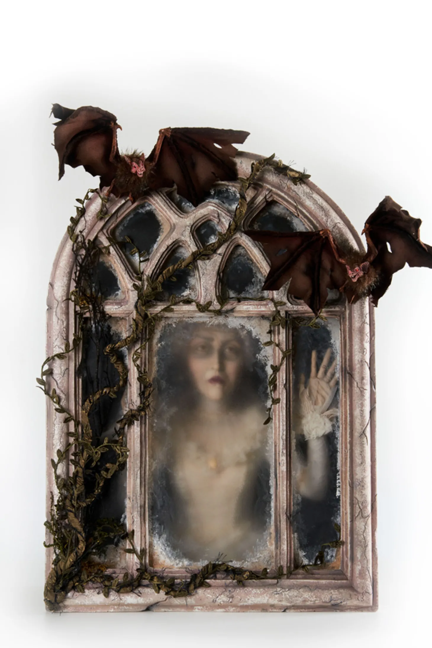 Katherine's Collection 22" Gone Batty Window With Ghost Scene Halloween Decoration 28-228490