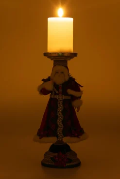 Katherine's Collection 13.5" Holiday Magic Santa Pillar Christmas Candle Holder 28-428324