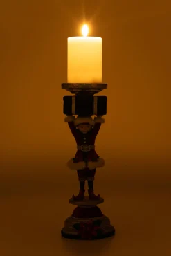 Katherine's Collection 13" Holiday Magic Elf Christmas Pillar Candle Holder 28-428325