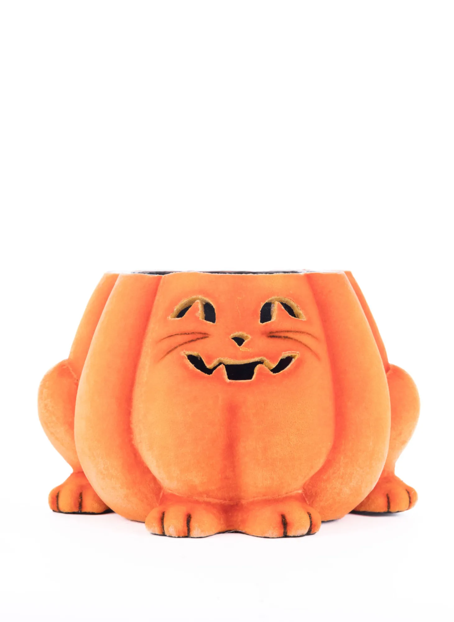 Katherine's Collection 11.5" Jackie The Kitty Cat Pumpkin Halloween Candy Container 28-428204