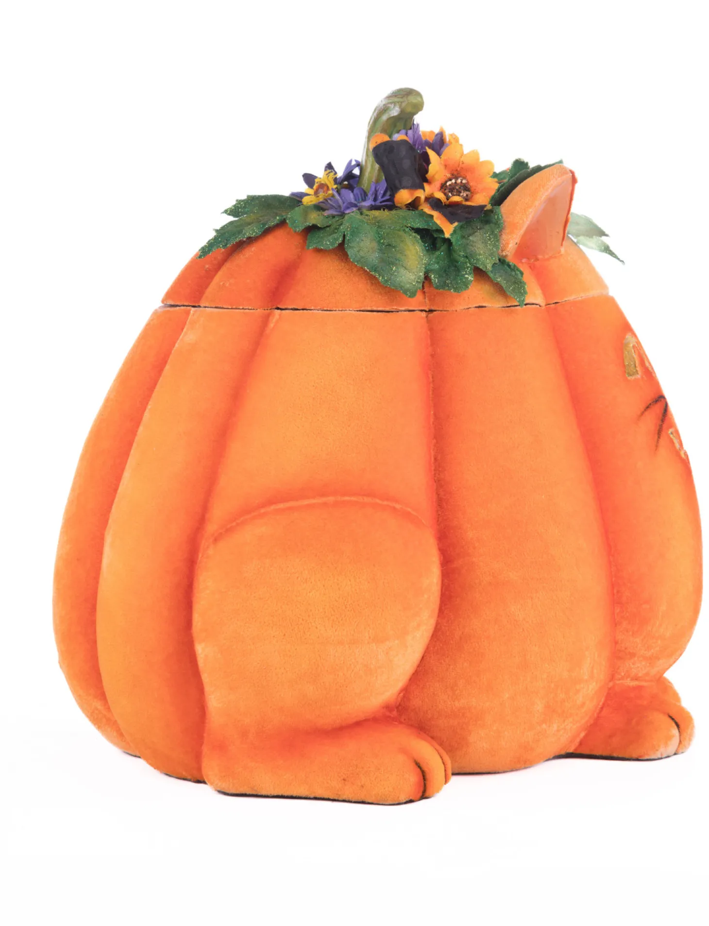 Katherine's Collection 11.5" Jackie The Kitty Cat Pumpkin Halloween Candy Container 28-428204