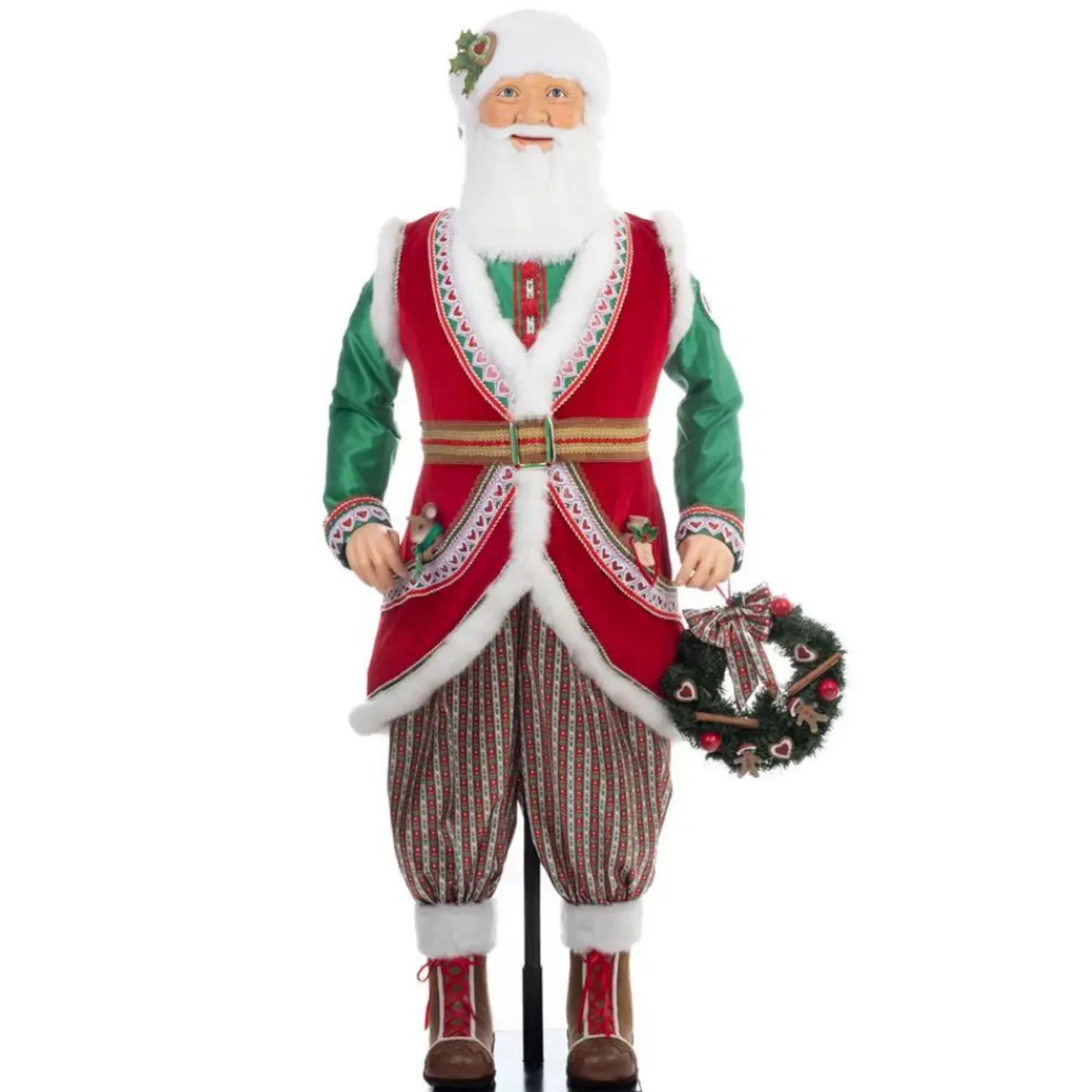 Katherine's Collection 64" Life Size Seasoned Greetings Papa Nicolas Nutmeg Doll 28-328727