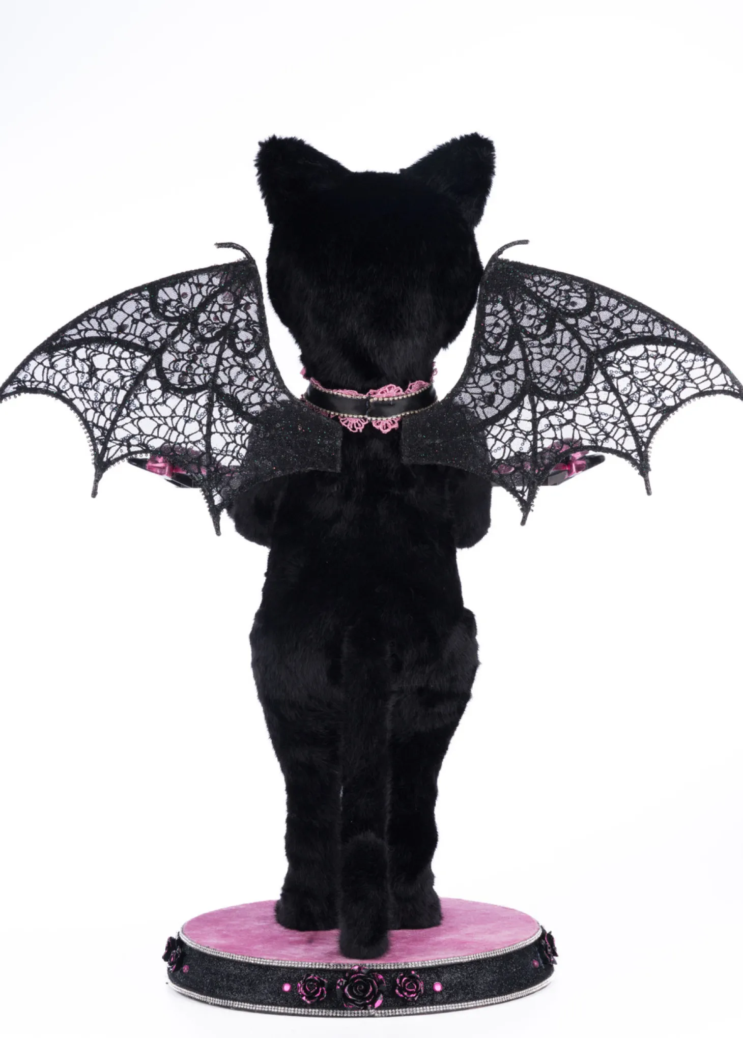 Katherine's Collection 7" Noir Cat-Bat Server Halloween Decoration 28-428139