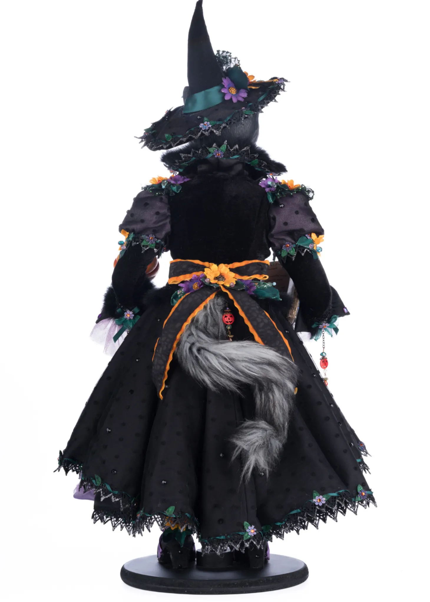 Katherine's Collection 25" Purr-L Blacktail Witch Cat Halloween Decoration 28-428185