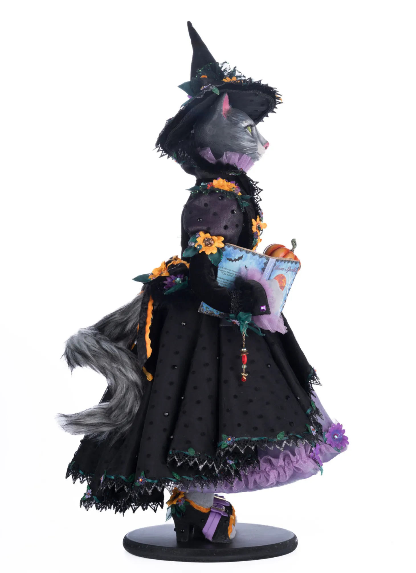 Katherine's Collection 25" Purr-L Blacktail Witch Cat Halloween Decoration 28-428185