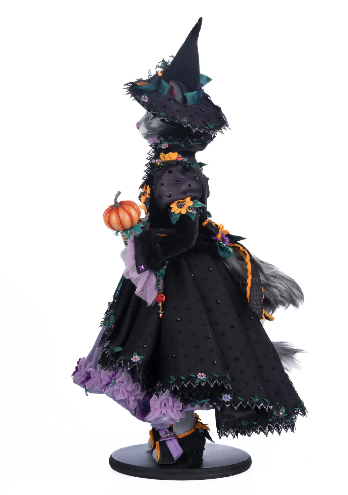 Katherine's Collection 25" Purr-L Blacktail Witch Cat Halloween Decoration 28-428185