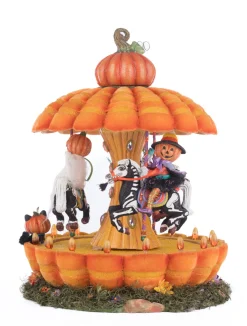 Katherine's Collection 13" Pumpkin Carousel Halloween Decoration 28-428187