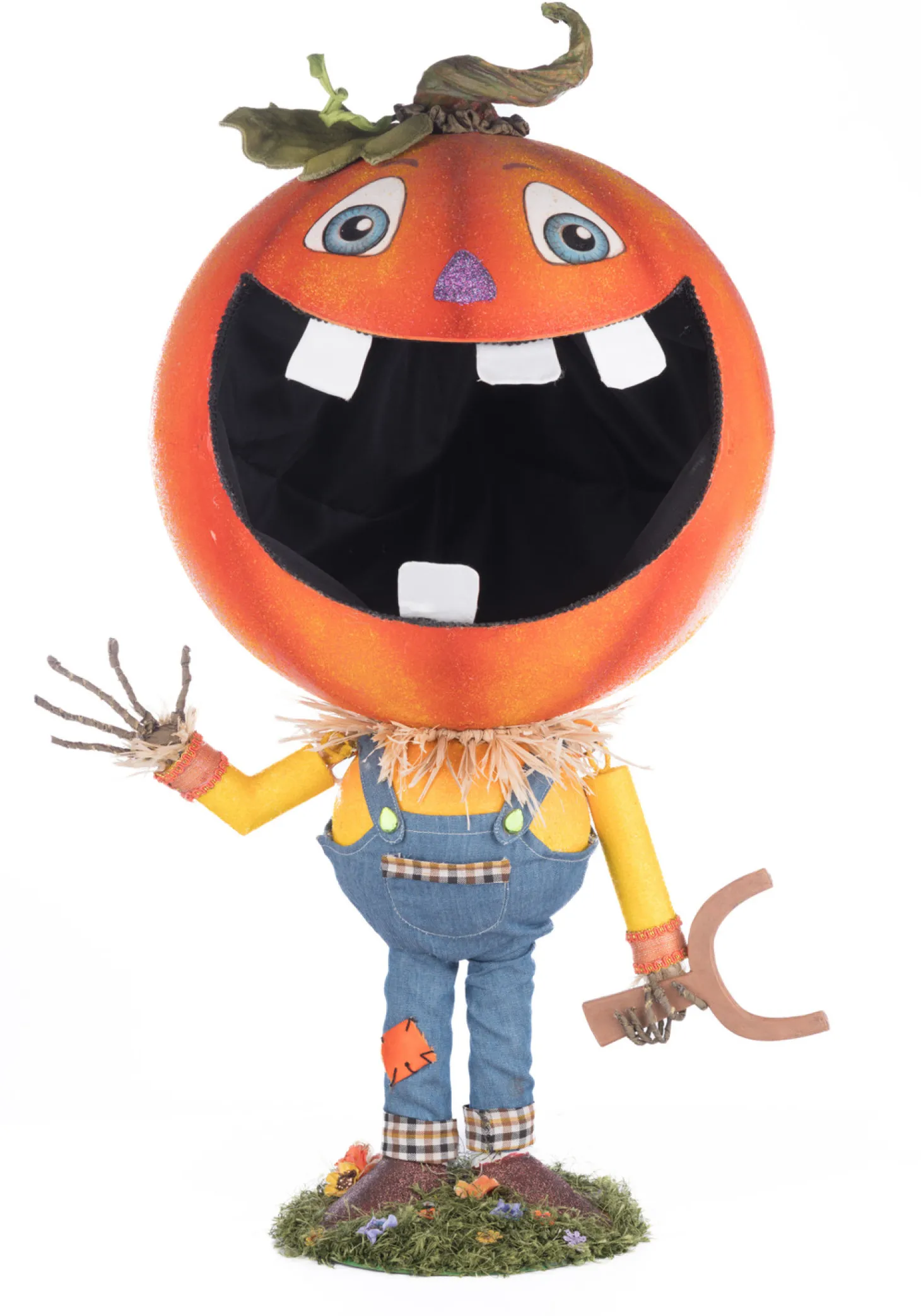 Katherine's Collection 25" Pumpkin Boy Candy Container Halloween Decoration 28-428190