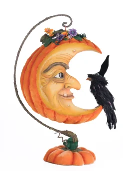 Katherine's Collection 27.5" Pumpkin Moon Witch Wall Piece Or Tabletop Halloween Decoration 28-428195