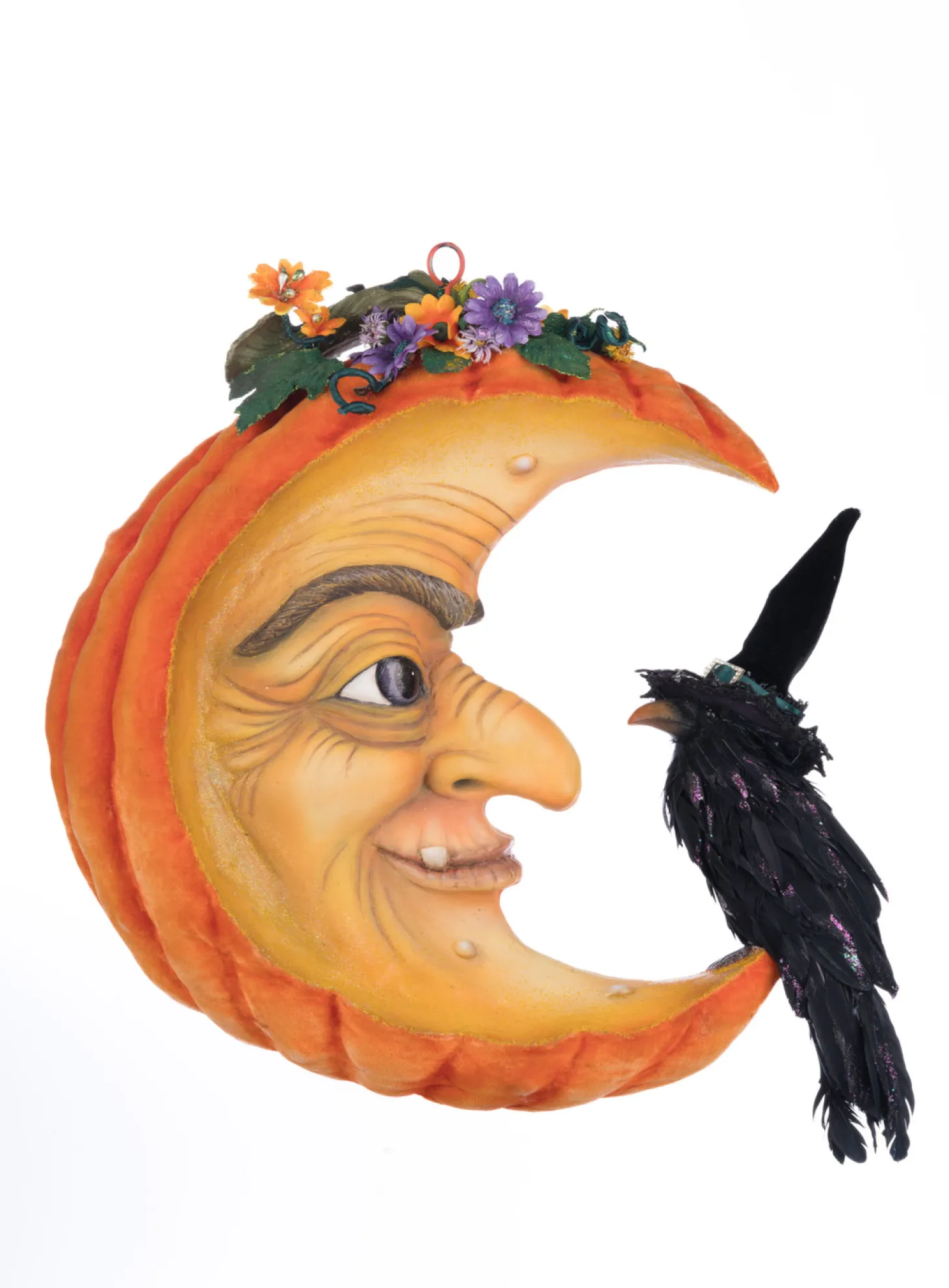 Katherine's Collection 27.5" Pumpkin Moon Witch Wall Piece Or Tabletop Halloween Decoration 28-428195