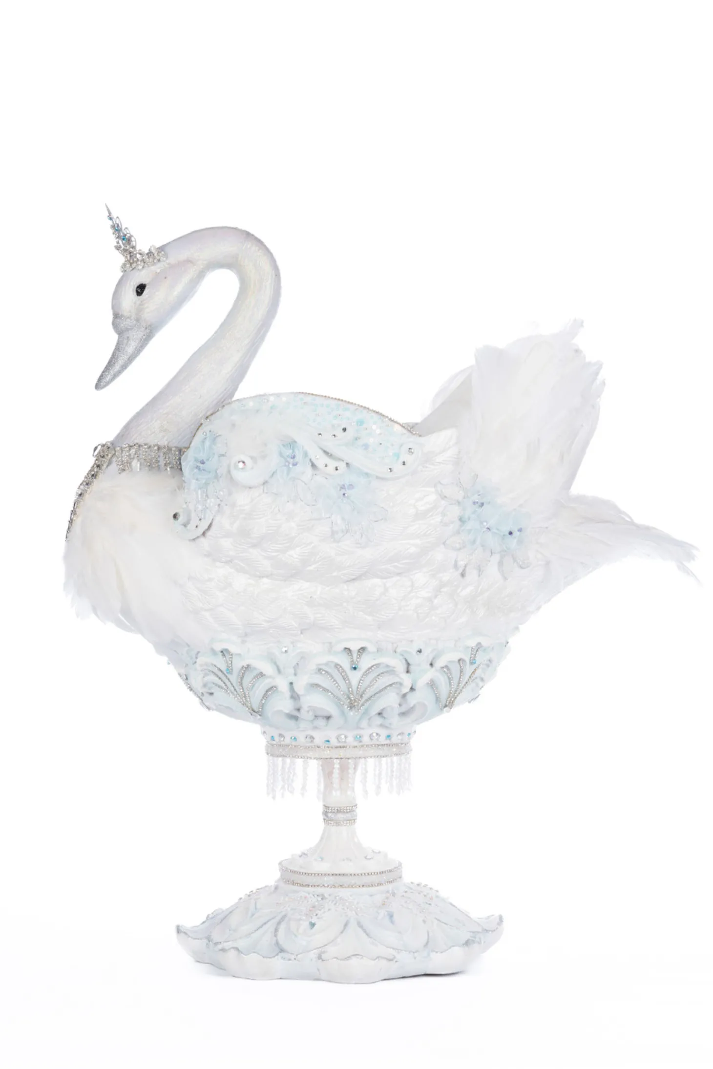 Katherine's Collection 24" Shimmering Swan Bowl Christmas Decoration 28-428298