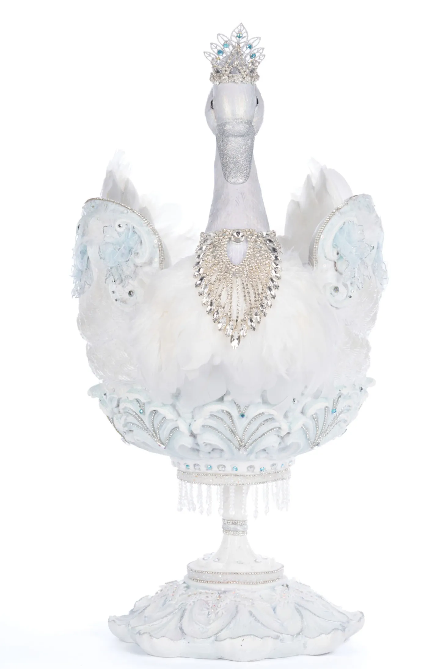 Katherine's Collection 24" Shimmering Swan Bowl Christmas Decoration 28-428298