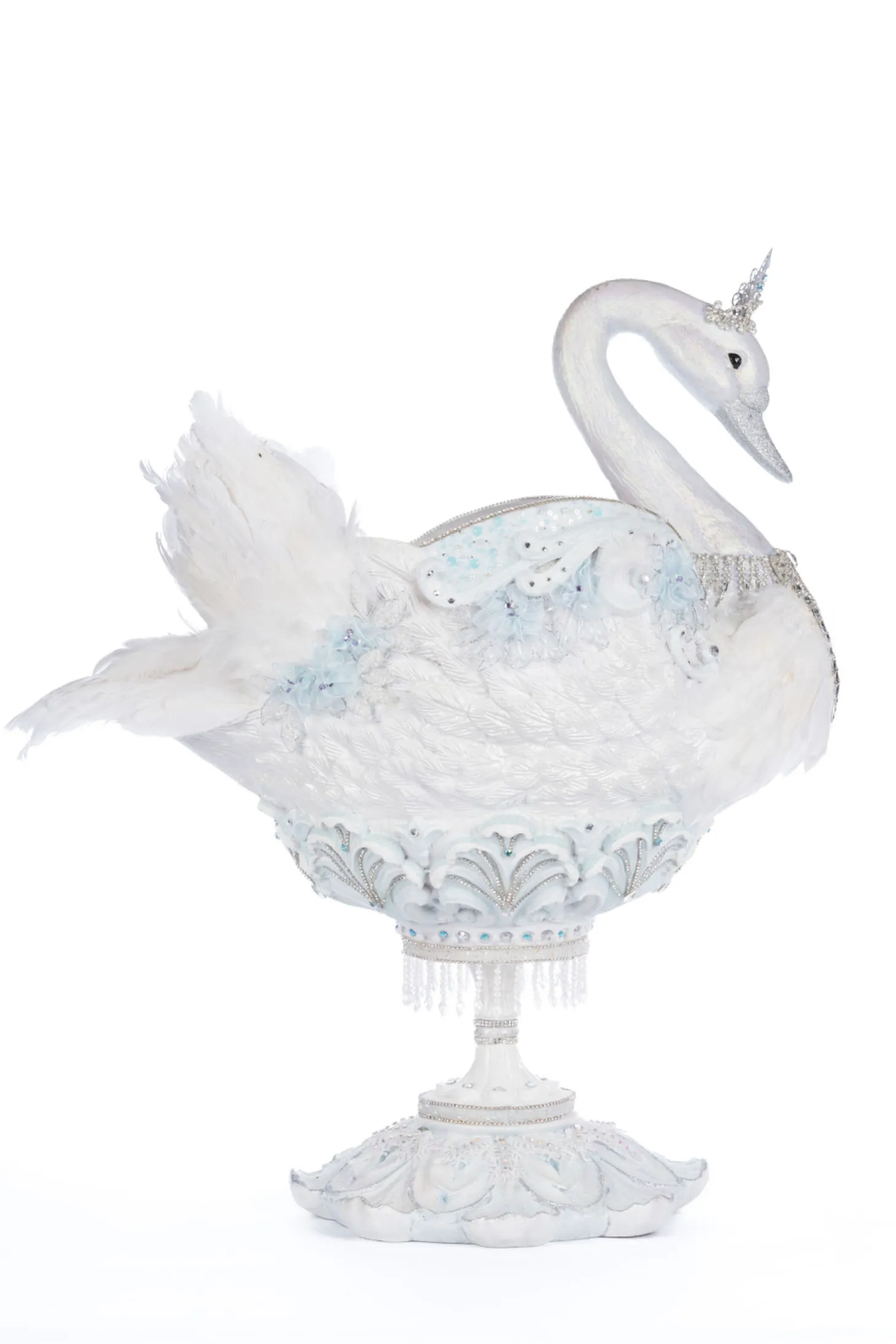 Katherine's Collection 24" Shimmering Swan Bowl Christmas Decoration 28-428298