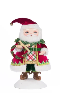Katherine's Collection 11" Silly Santa With Wreath Christmas Decoration 28-428345