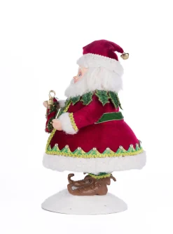 Katherine's Collection 11" Silly Santa With Wreath Christmas Decoration 28-428345