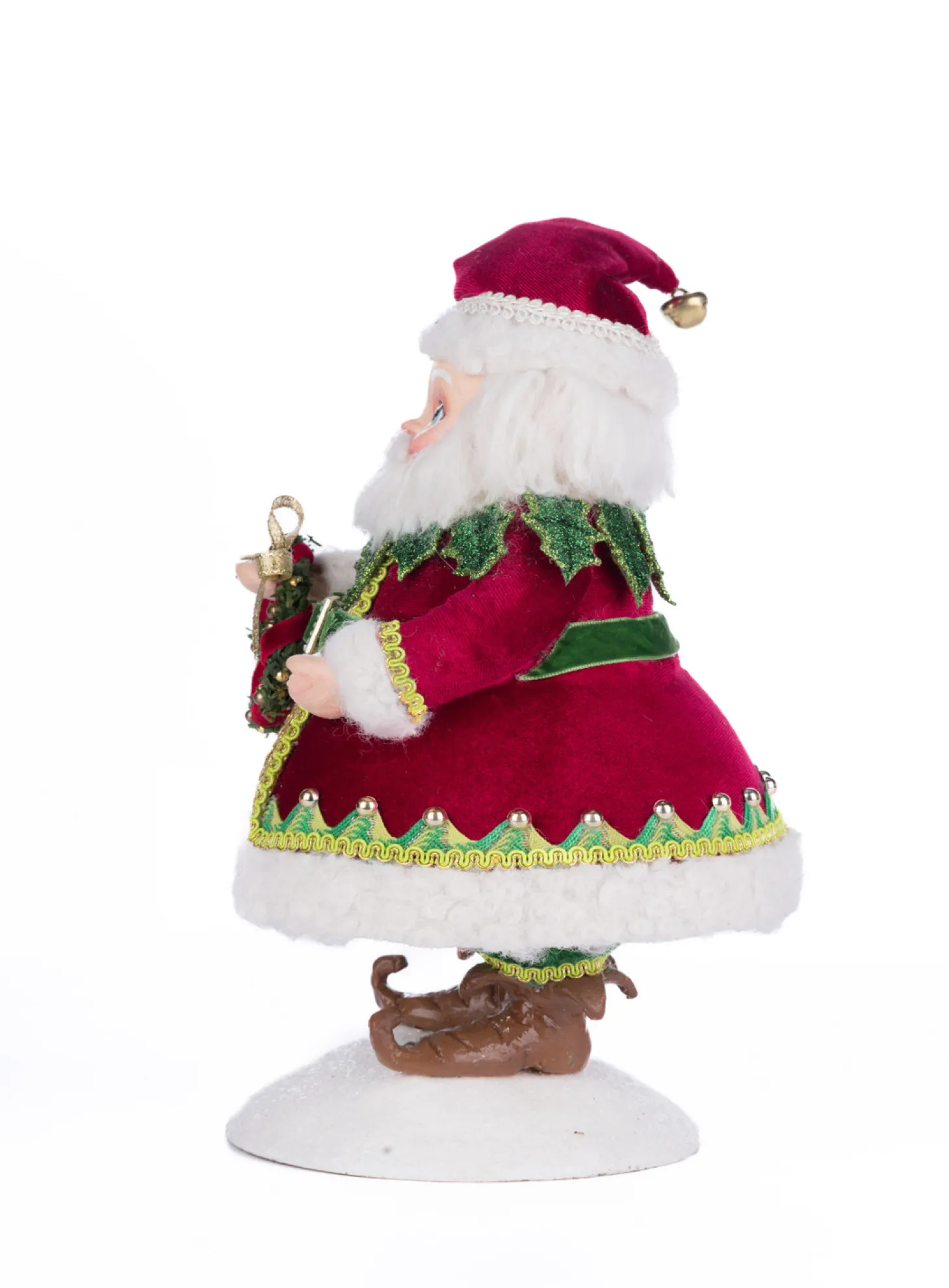 Katherine's Collection 11" Silly Santa With Wreath Christmas Decoration 28-428345