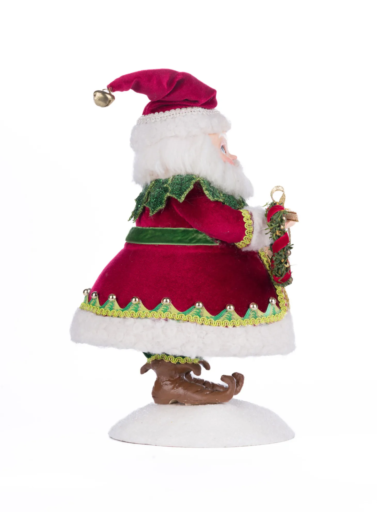 Katherine's Collection 11" Silly Santa With Wreath Christmas Decoration 28-428345