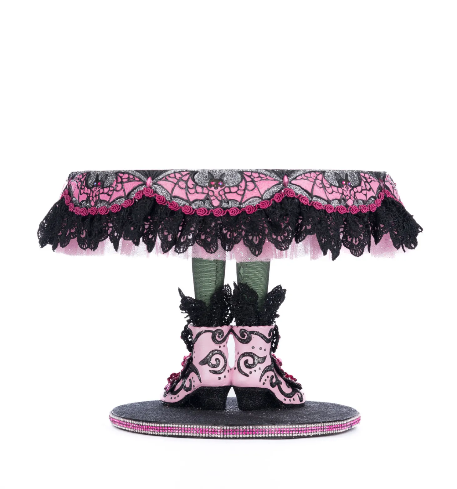 Katherine's Collection 12.5" Witch Boots Halloween Cake Plate 28-428142