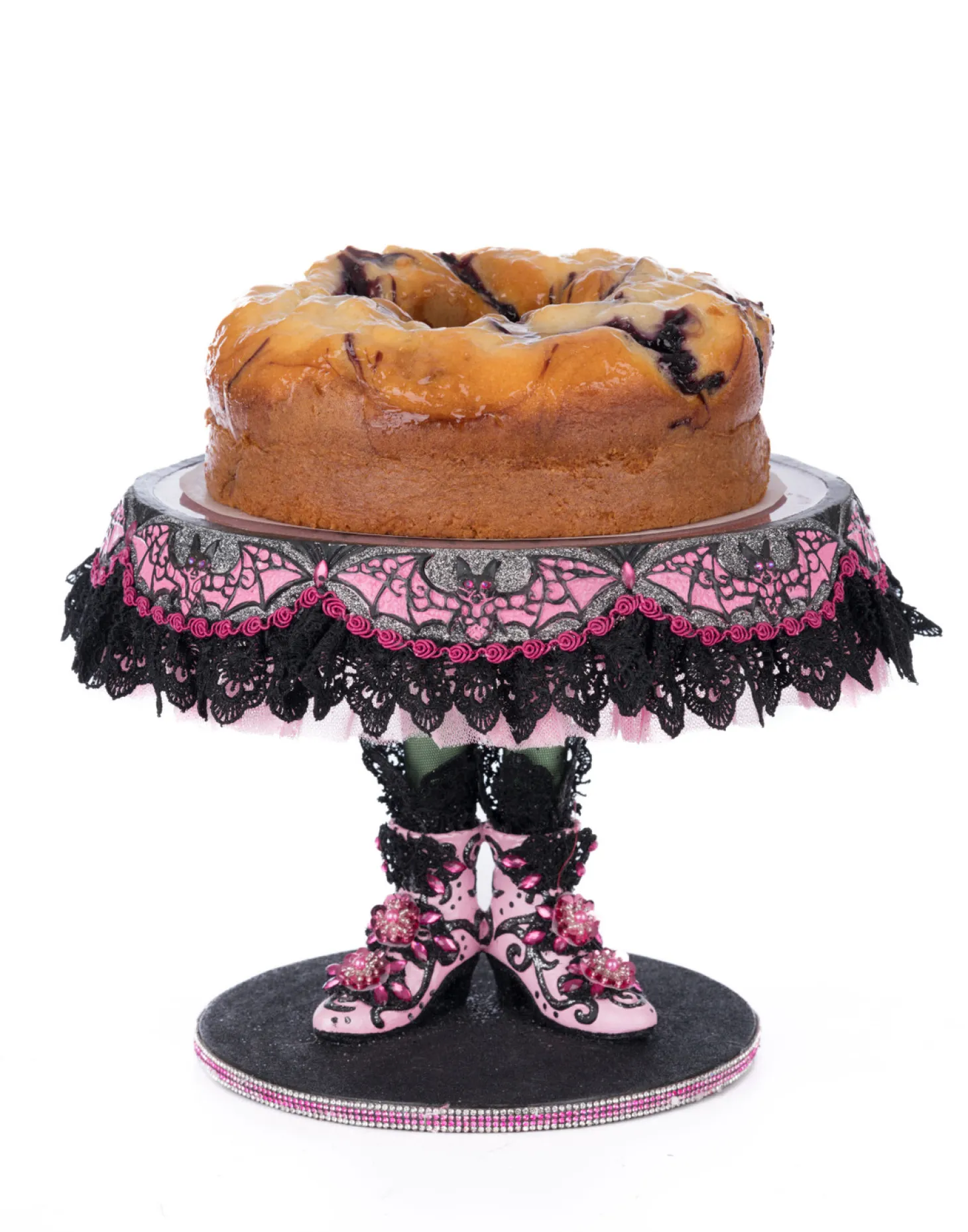 Katherine's Collection 12.5" Witch Boots Halloween Cake Plate 28-428142