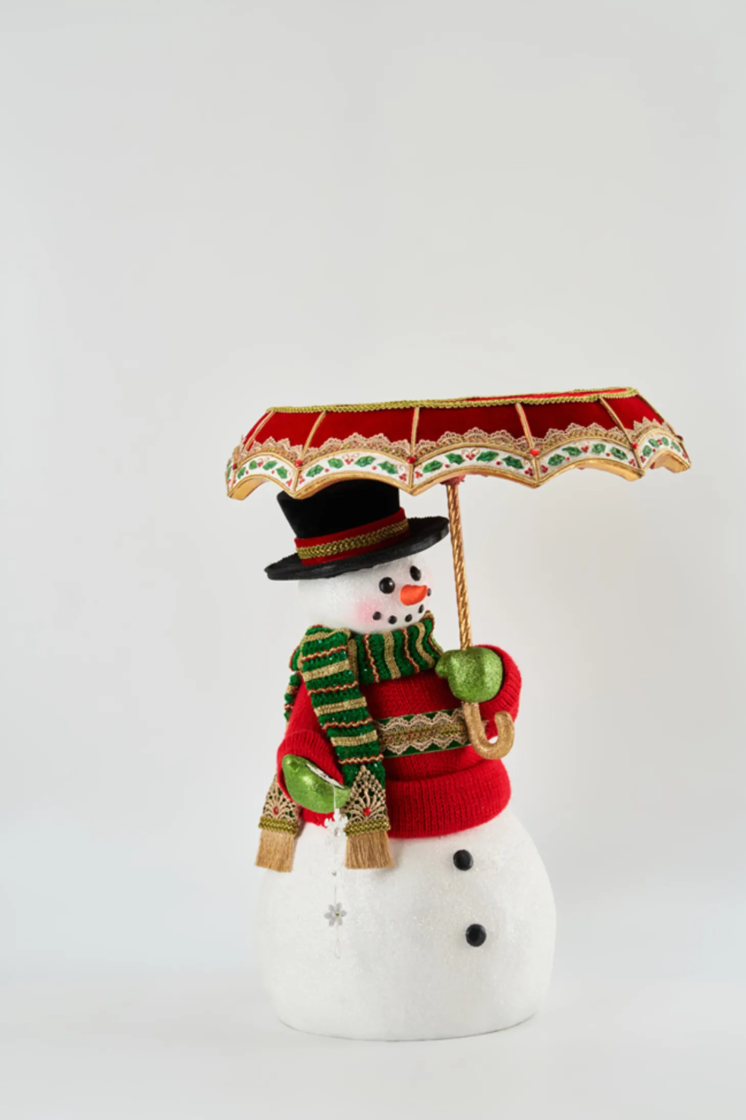 Katherine's Collection All The Trimmings Snowman With Serving Tray Umbrella 28-228569