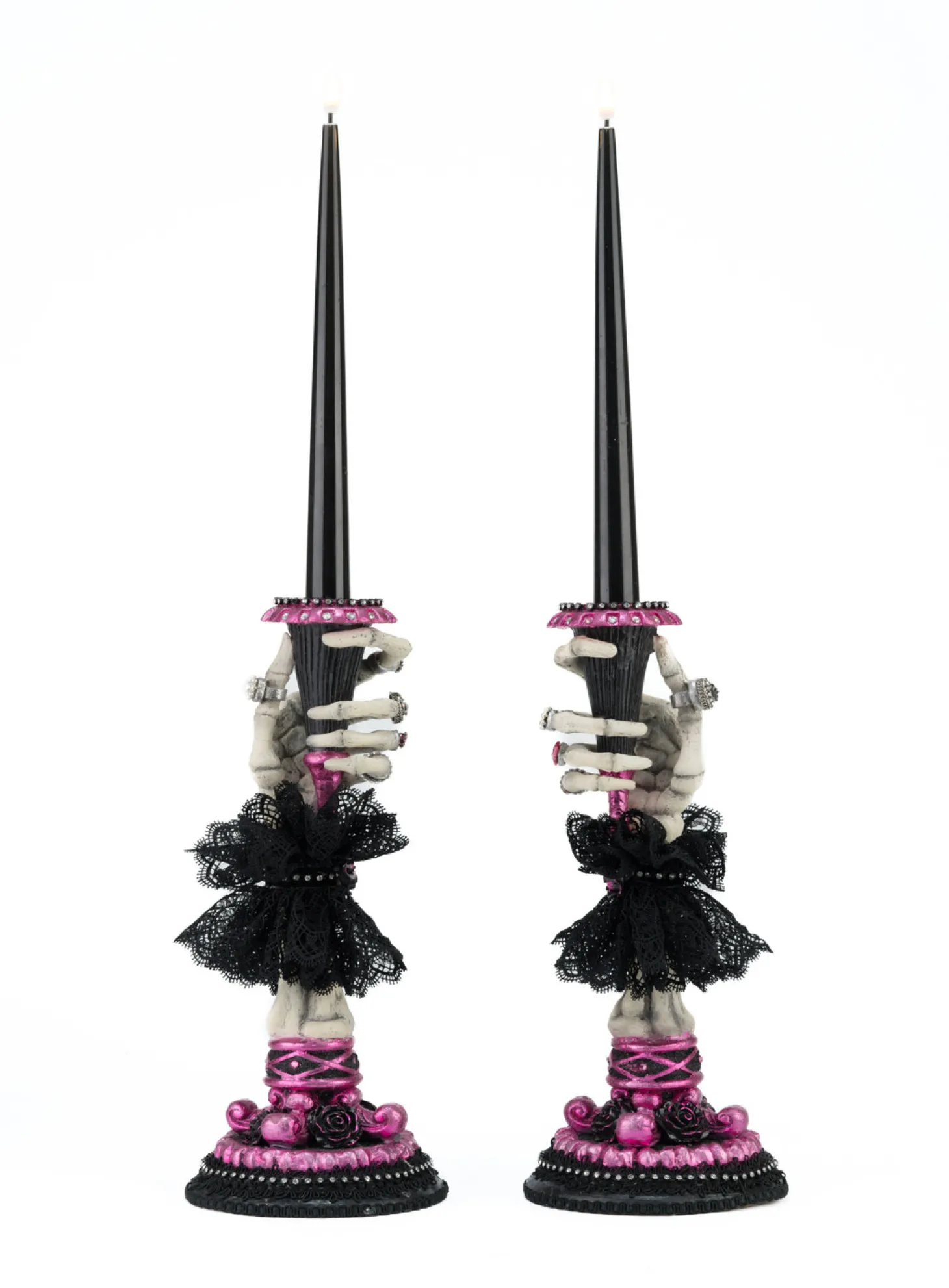 Katherine's Collections 21.5" Skeleton Hand Candle Sticks Set Of 2 Halloween Decoration 28-428145