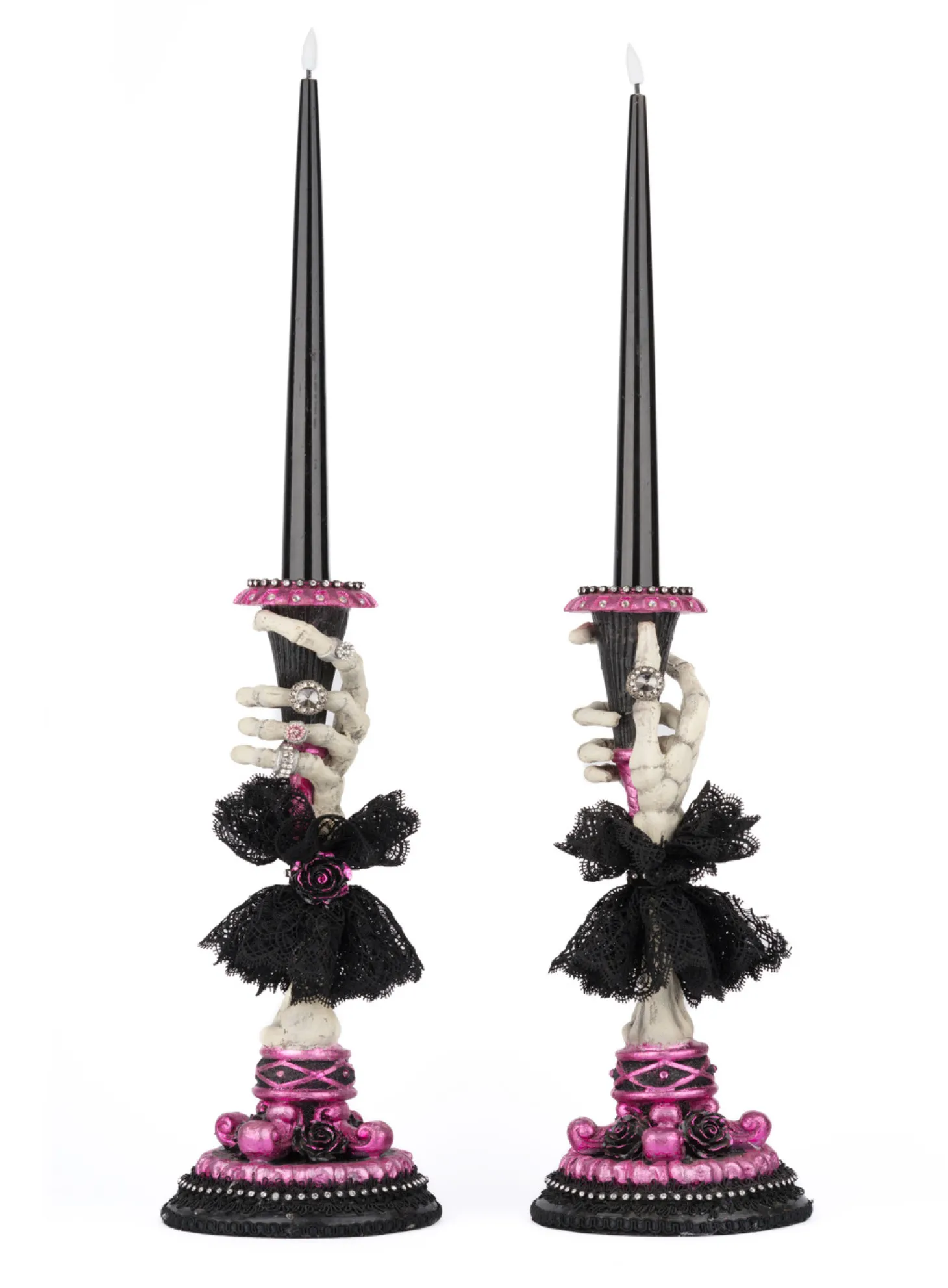 Katherine's Collections 21.5" Skeleton Hand Candle Sticks Set Of 2 Halloween Decoration 28-428145